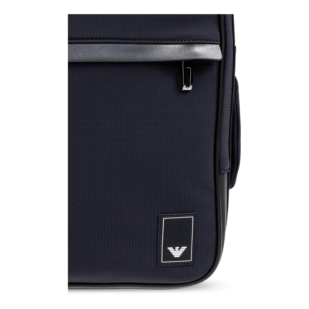 Emporio Armani Rugzak met logopatch Blue Heren