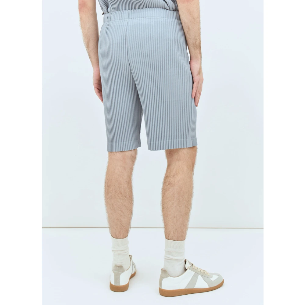Issey Miyake Wijde Geplooide Shorts Gray Heren