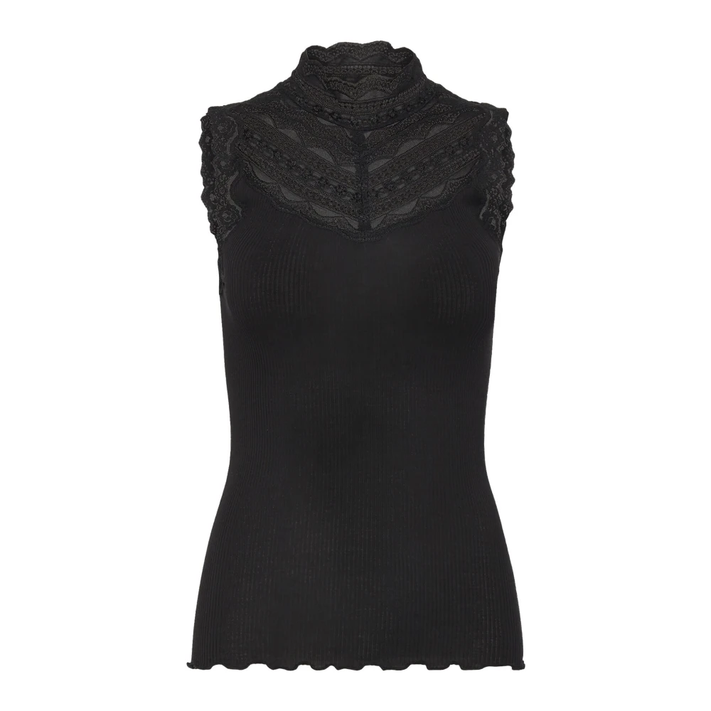 Rosemunde Zwarte Kant Top & T-Shirt Black Dames