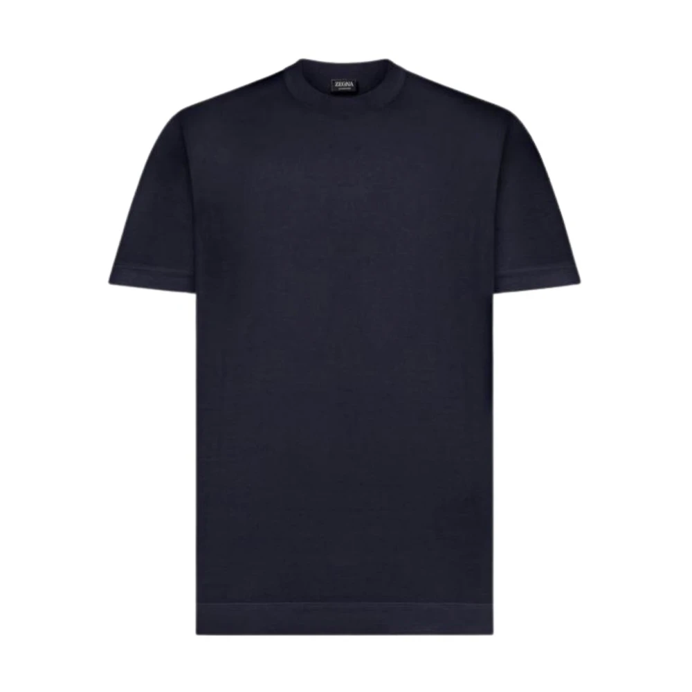 Zegna Men's Blue T-Shirts, 2XL, Short Sleeve T-Shirt