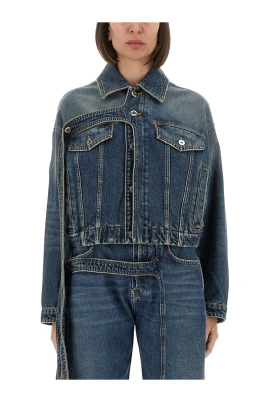 Cropped Conical Denim Jacket