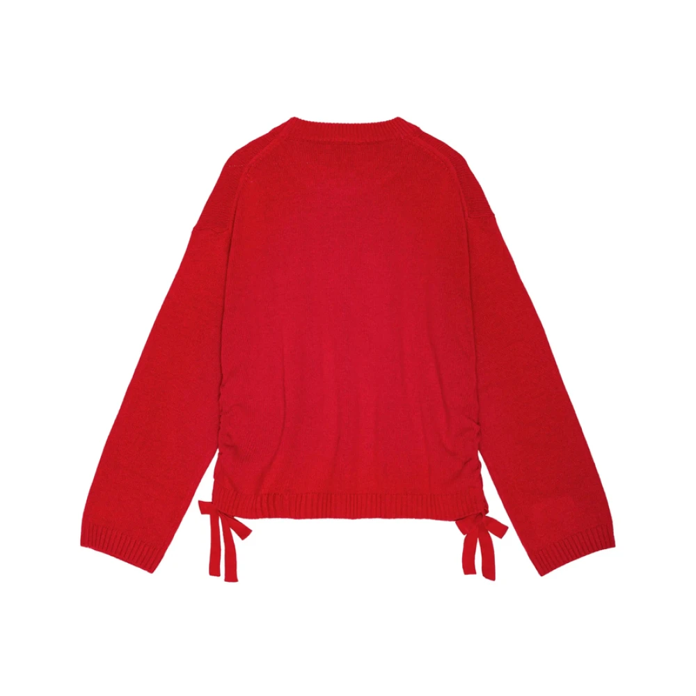 Ganni Rode Crew Neck Sweater Red Dames
