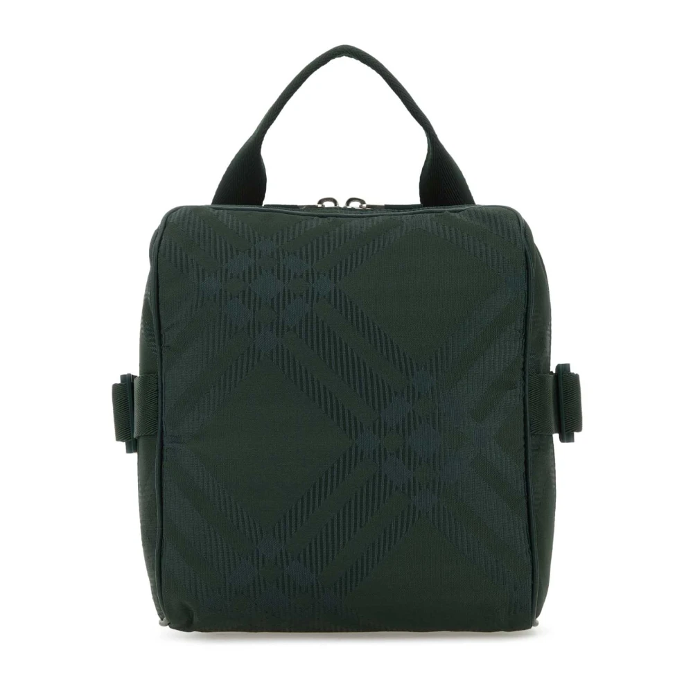 Burberry Men's Green Check Jacquard Crossbody Bag - Backpacks - One Size - Bags