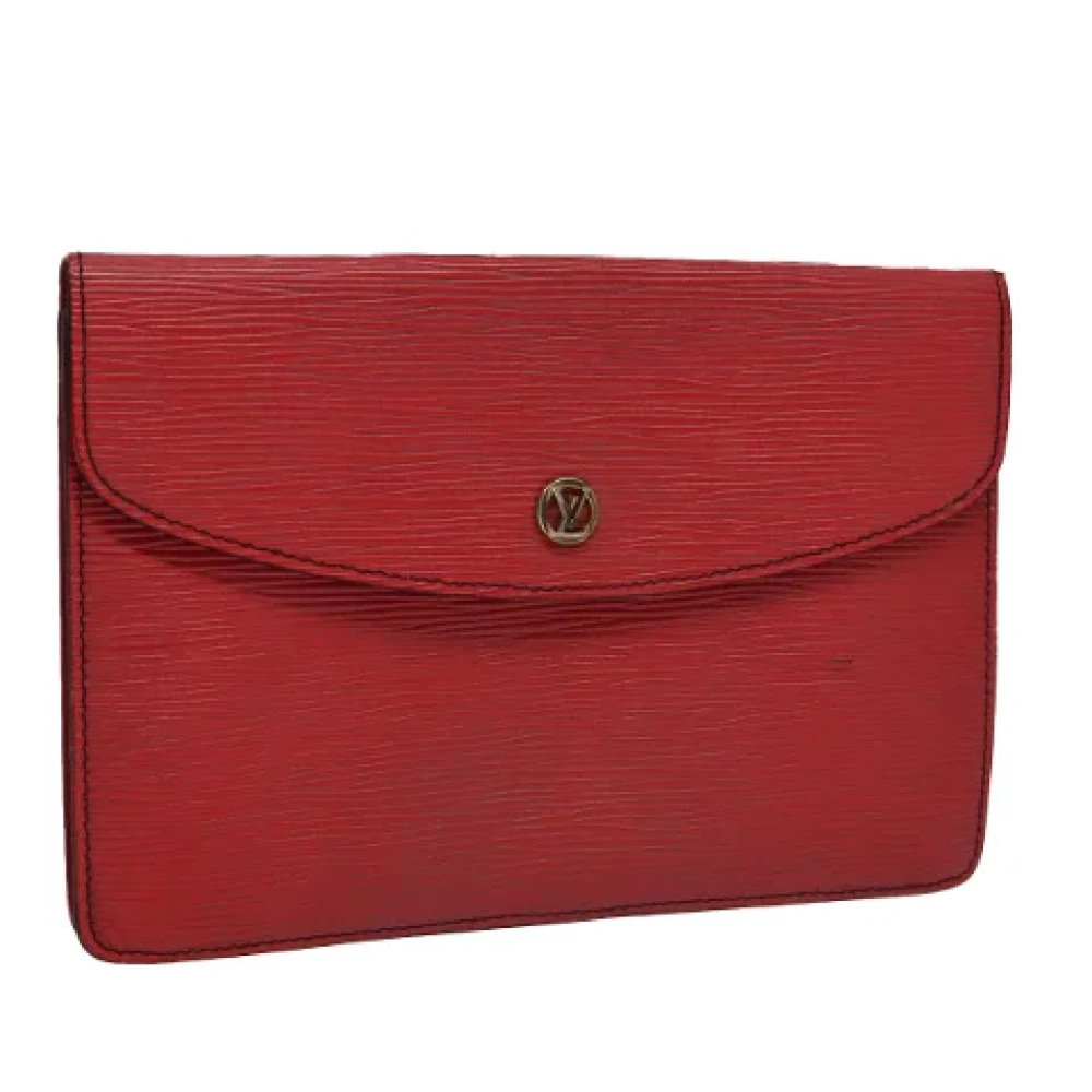 Louis Vuitton Vintage Pre-owned Leather clutches Red Dames