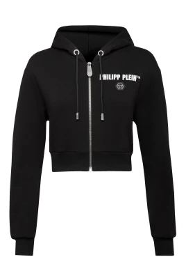 Hoodie Sweatjacket Silver Fringe