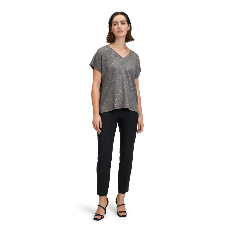 Vera Mont Elastische Taille Basic Broek Black Dames