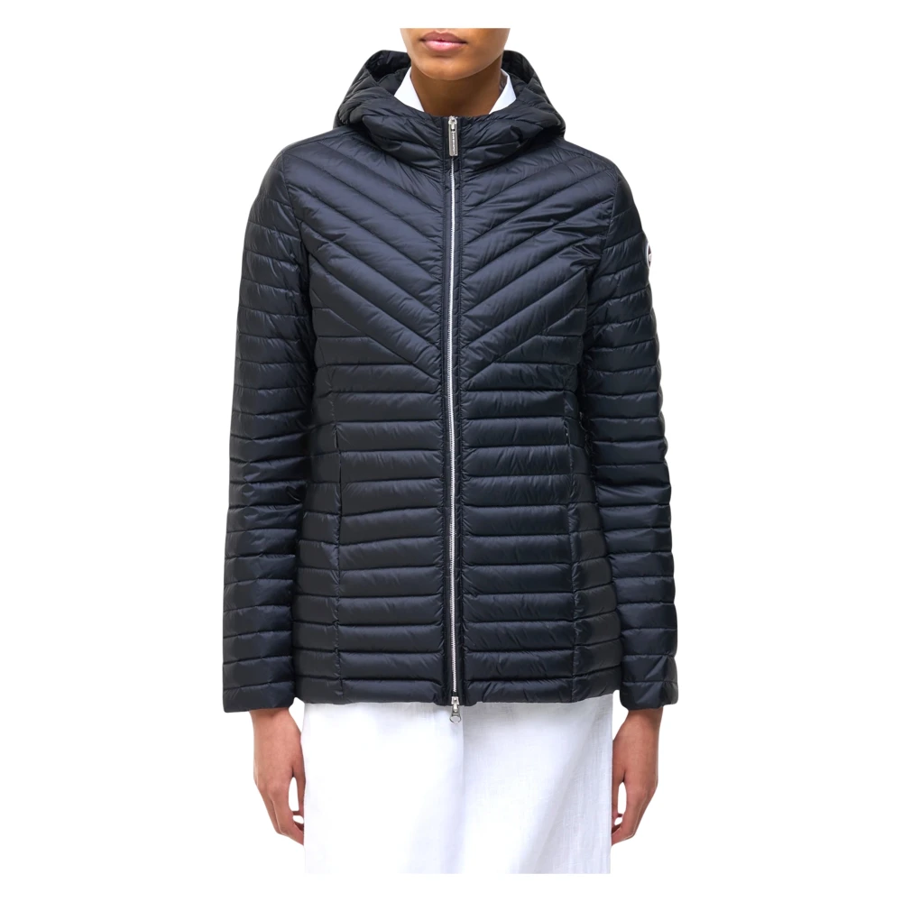 Colmar Vrouw Zwart Jassen Dames, Xs, Piumino Medio Con Cappuccio