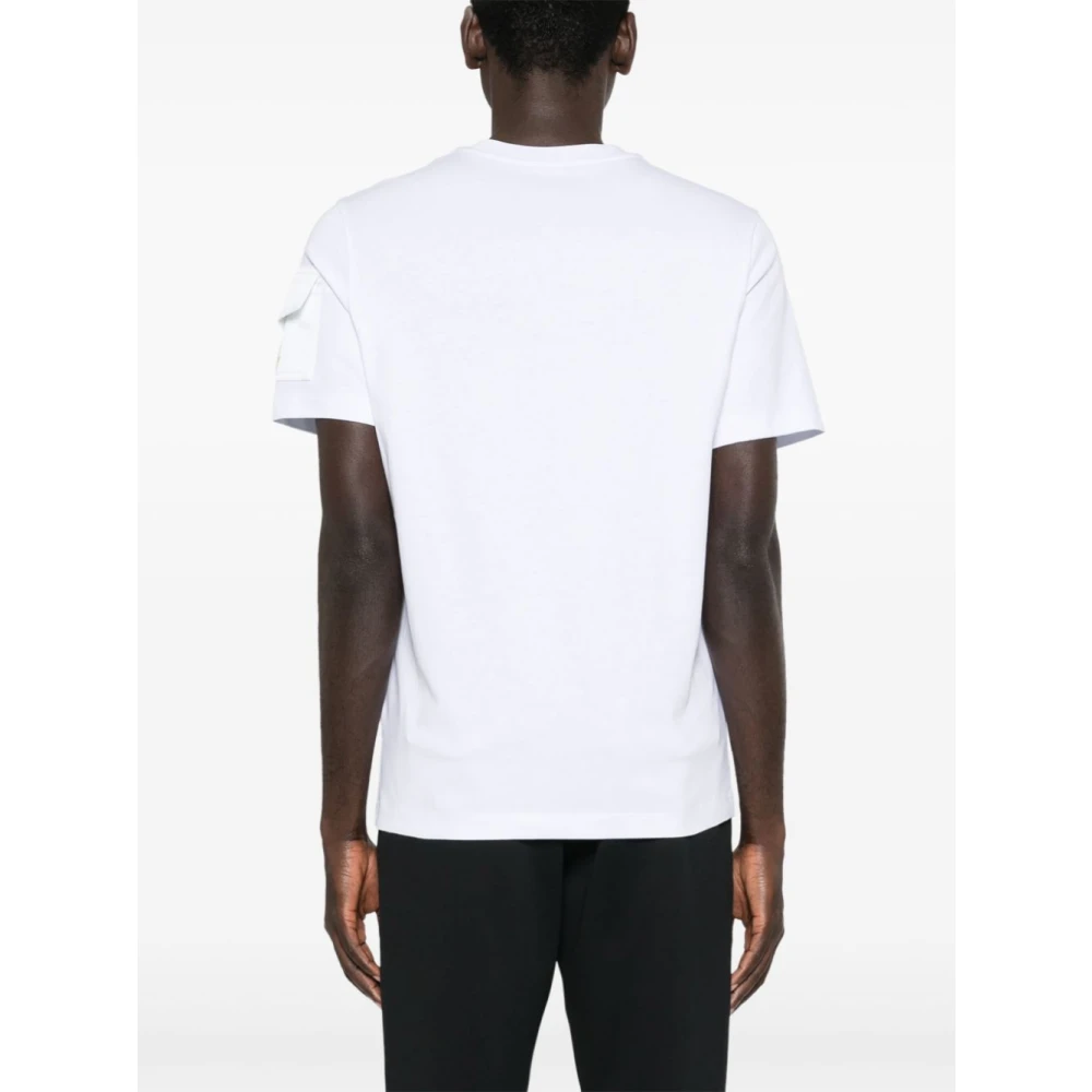 Moncler Witte Katoenen Jersey T-shirt met Logo White Heren