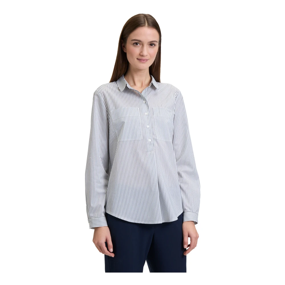 Betty & Co Blouse met lange mouwen en strepen Blue Dames