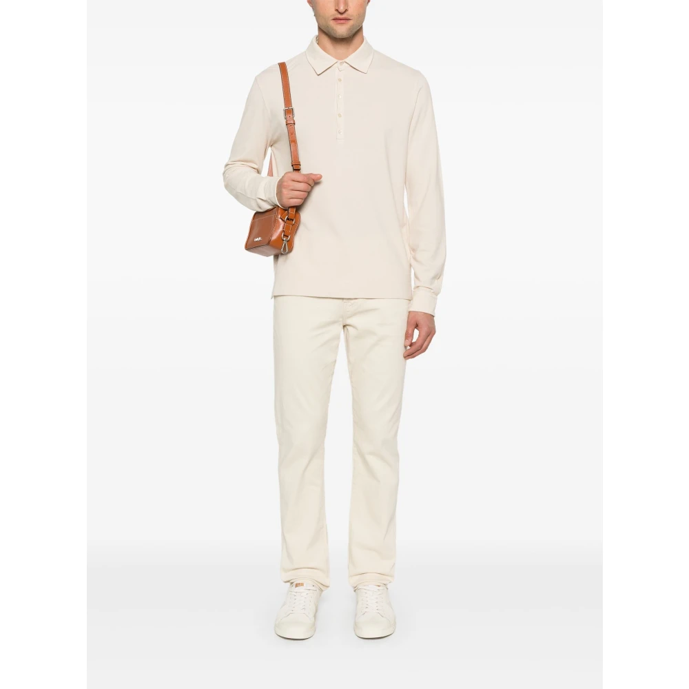 Massimo Alba Stijlvolle Ischia Polo Shirt Beige Heren