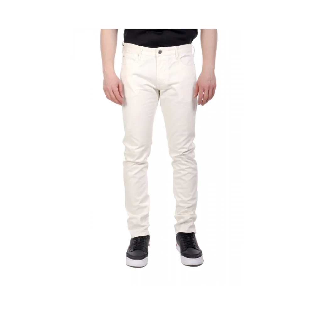Emporio Armani Hombre Blanco Pantalones, Talla: W36