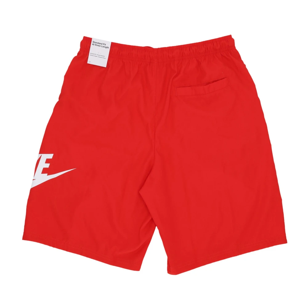Nike Club Geweven Shorts Rood Wit Red Heren