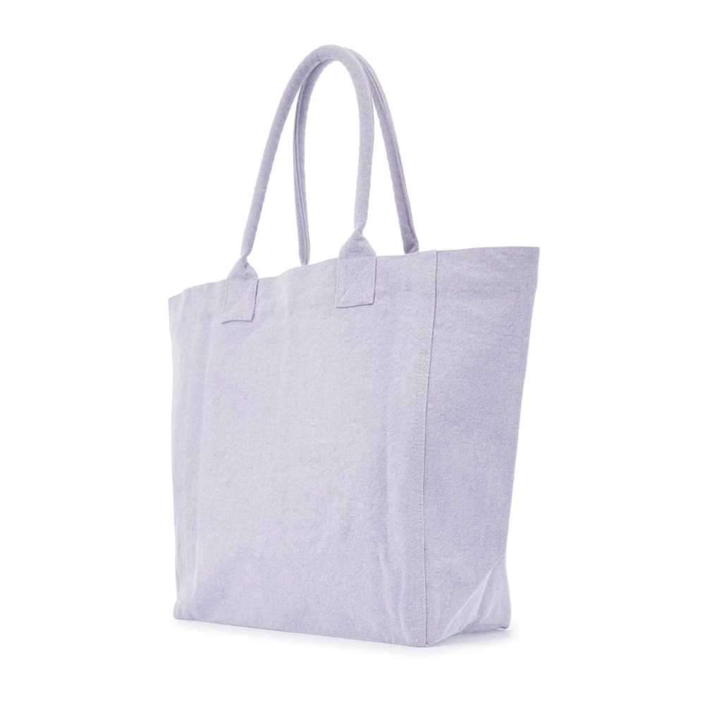 Isabel marant Geborduurde Katoenen Tote Tas Purple Dames