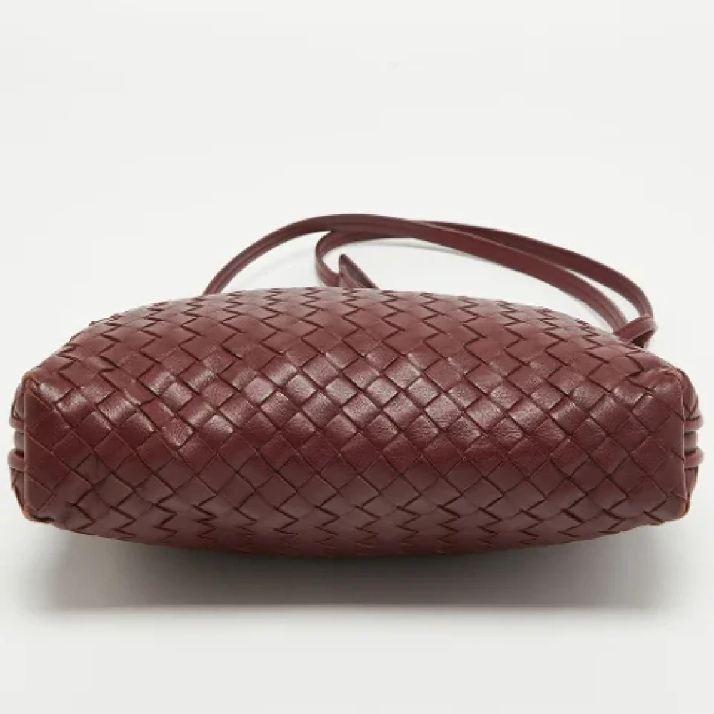 Bottega Veneta Vintage Pre-owned Leather crossbody-bags Red Dames