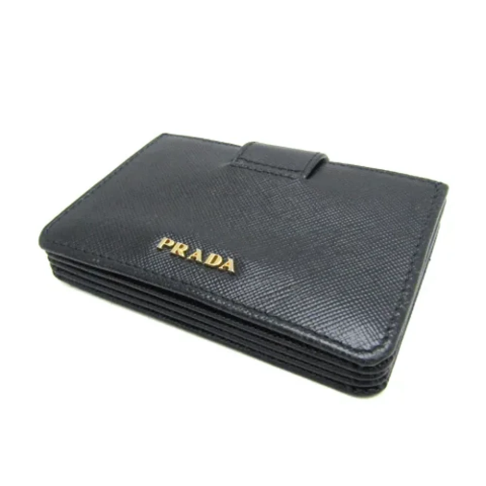 Prada Vintage Pre-owned Metal wallets Black Dames