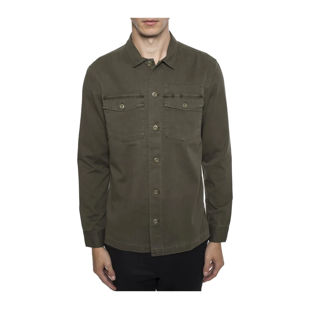 AllSaints Vintage Militair Geïnspireerd Groen Shirt Green Heren