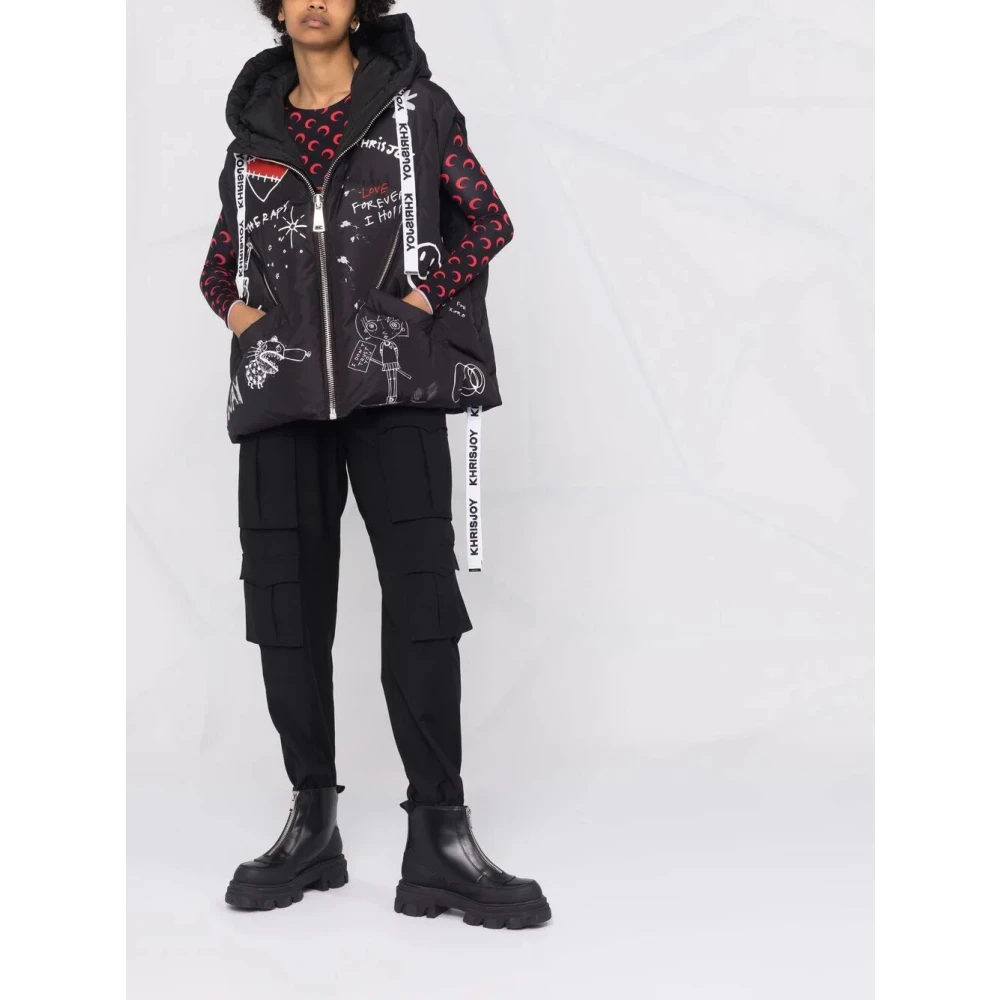 Khrisjoy Zwarte Iconische Puff Vest Black Dames