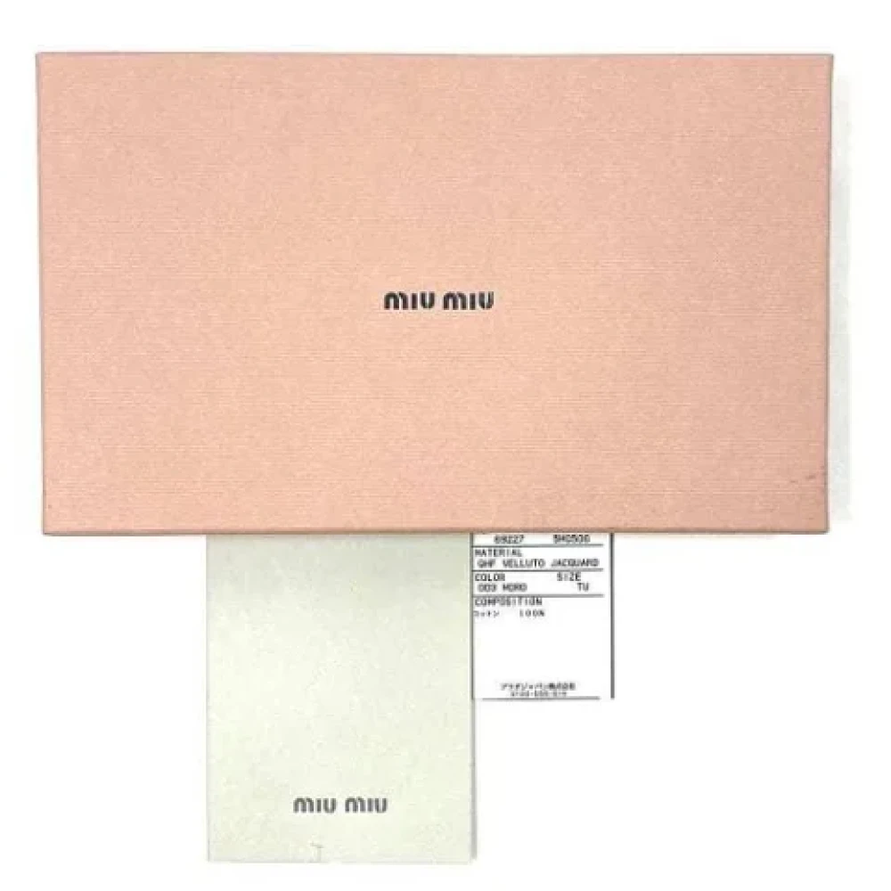 Miu Pre-owned Leather wallets Brown Dames