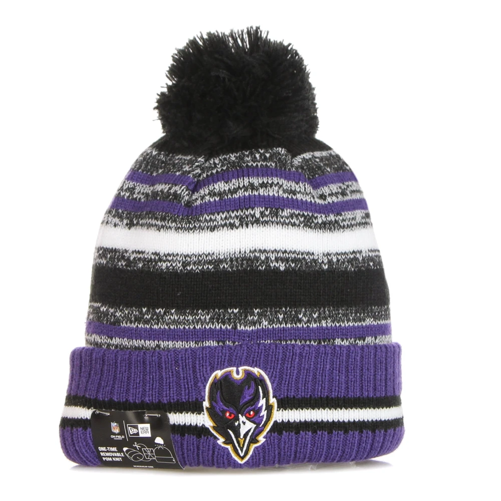 new era NFL Sport Gebreide Pom Beanie Purple Heren