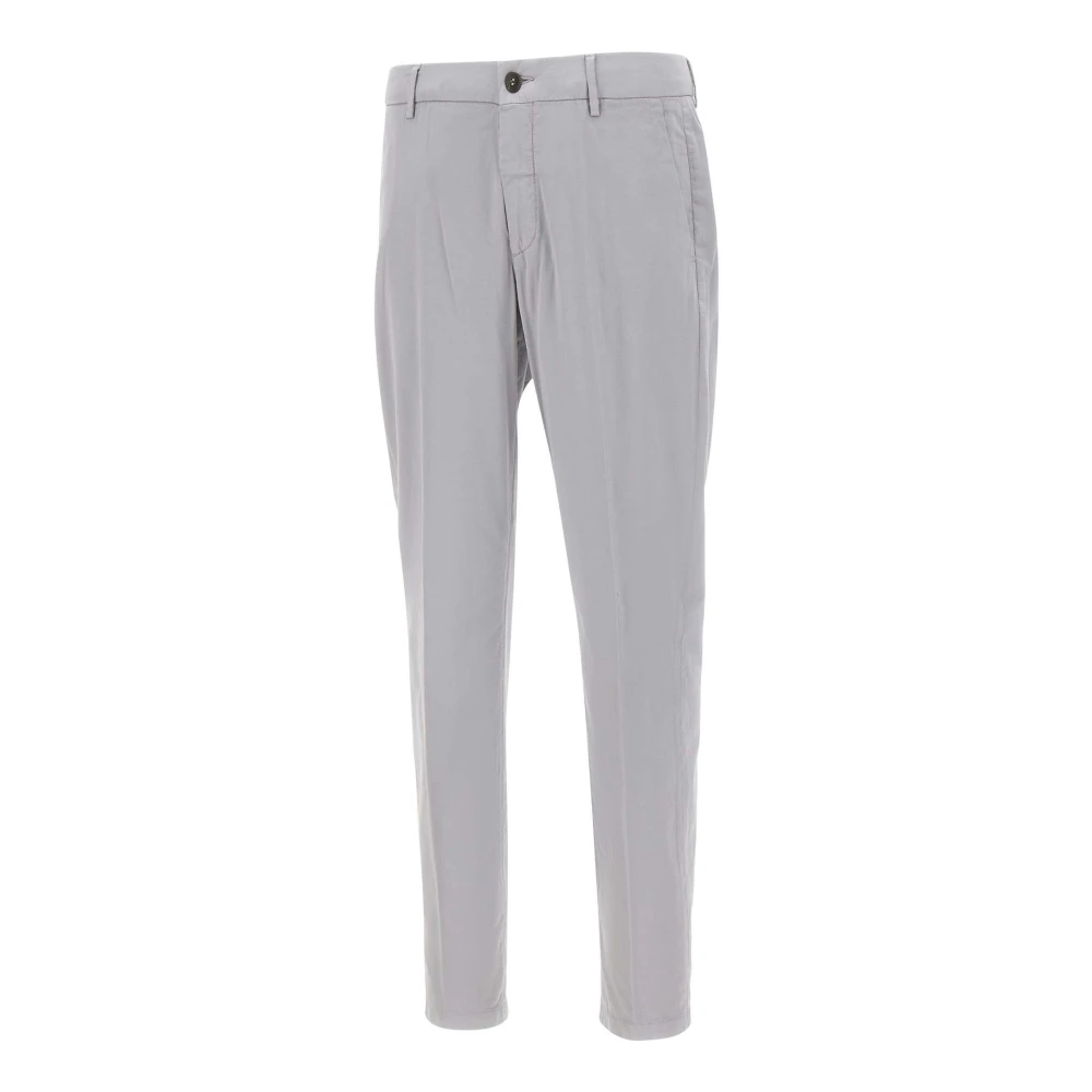 Eleventy Men's Gray Slim-Fit Trousers, W34, Pressed-Crease Trousers