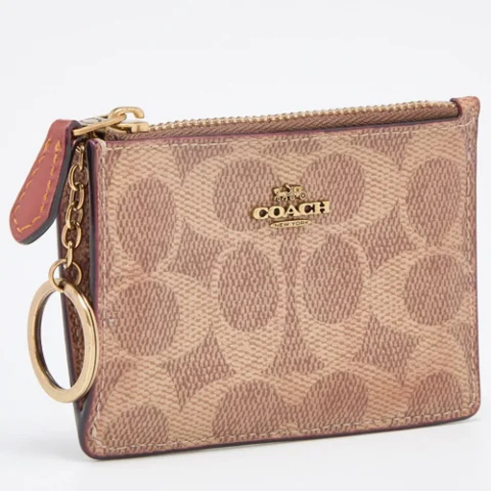 Coach Pre-owned Coated canvas wallets Brown Dames