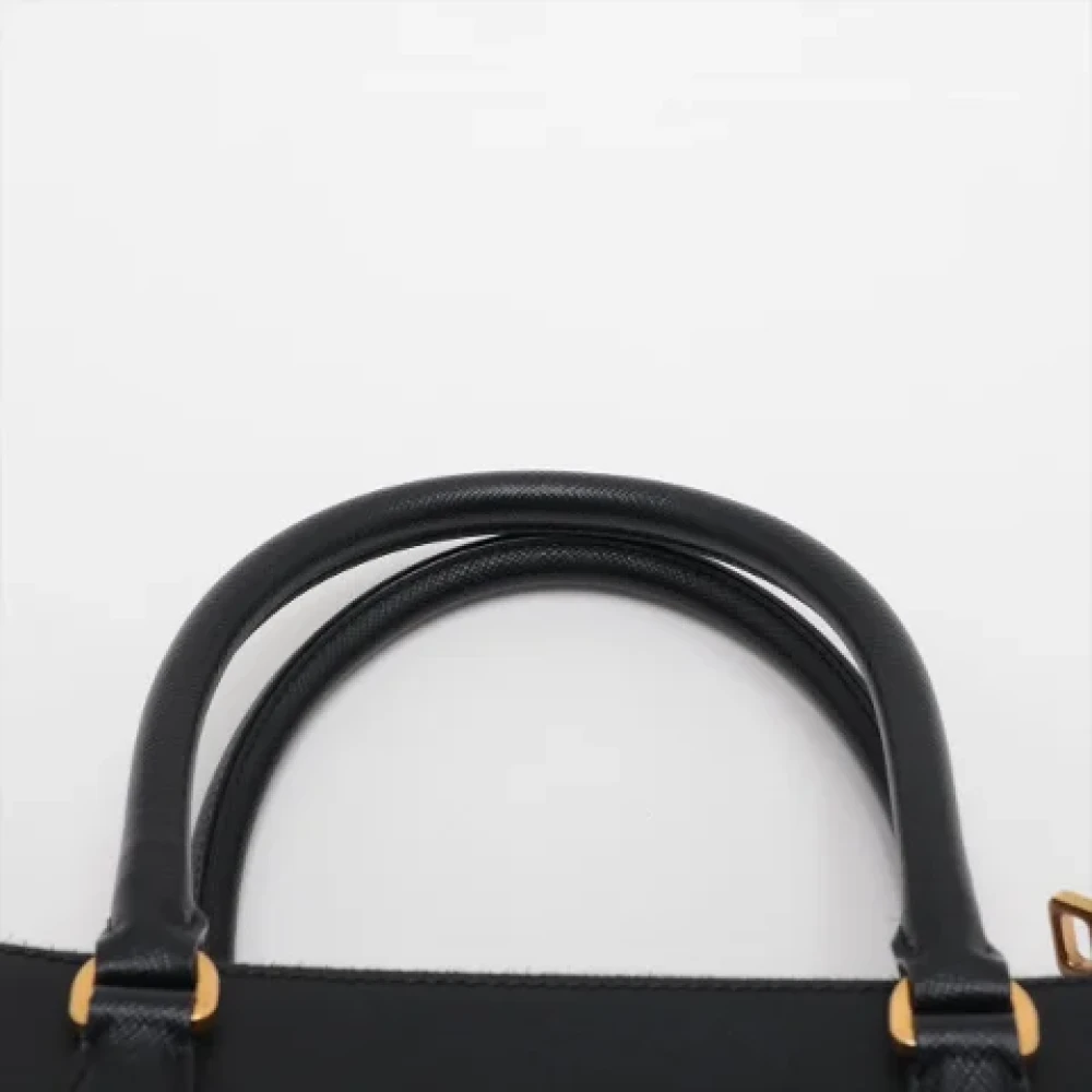 Prada Vintage Pre-owned Leather handbags Black Dames