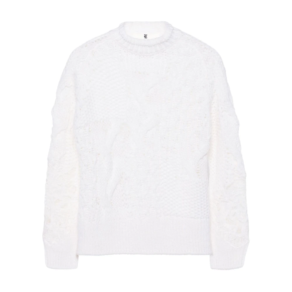 Ermanno Scervino Kabeltrui Kant Sweater White Dames