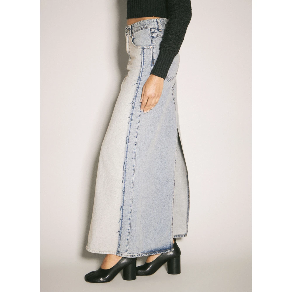 MM6 Maison Margiela Panel Denim Rok Blue Dames