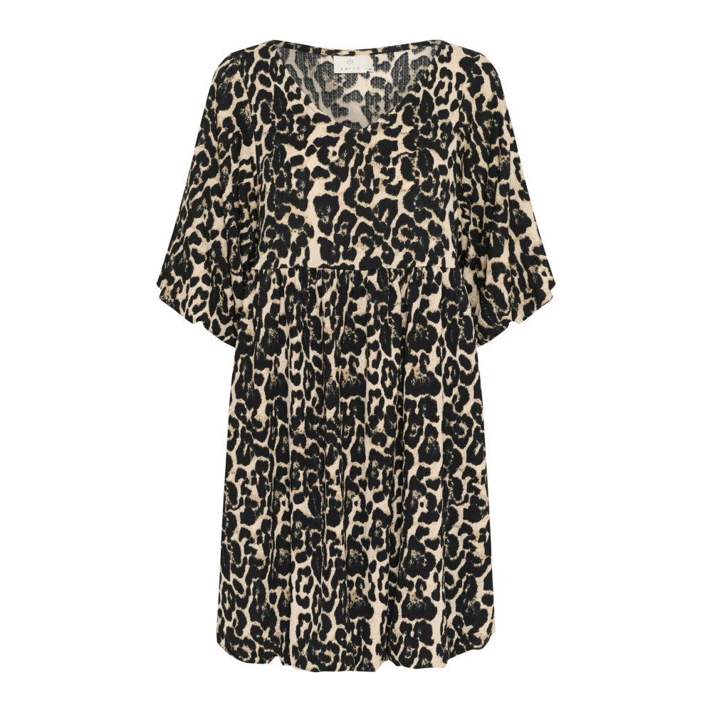 Kaffe Women's Multicolor Leopard Print Balloon Dress Extra Small