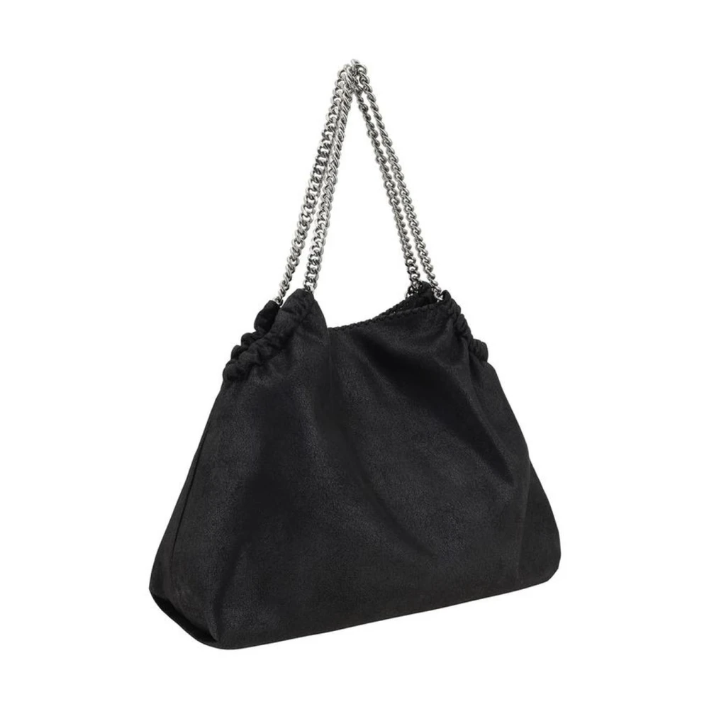 Stella Mccartney Schoudertas met kettinghandvat en magnetische sluiting Black Dames