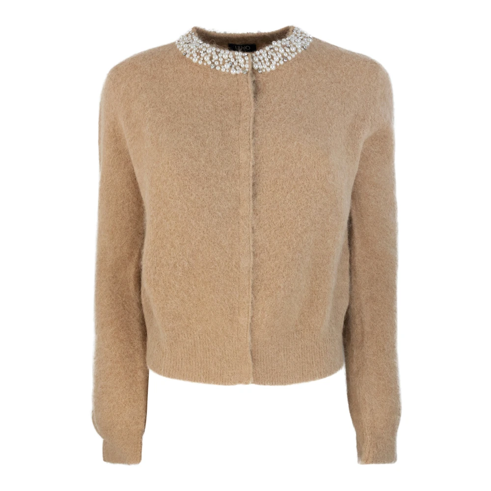 Liu Jo Bruine Cardigan met Geborduurde Kralen Brown Dames