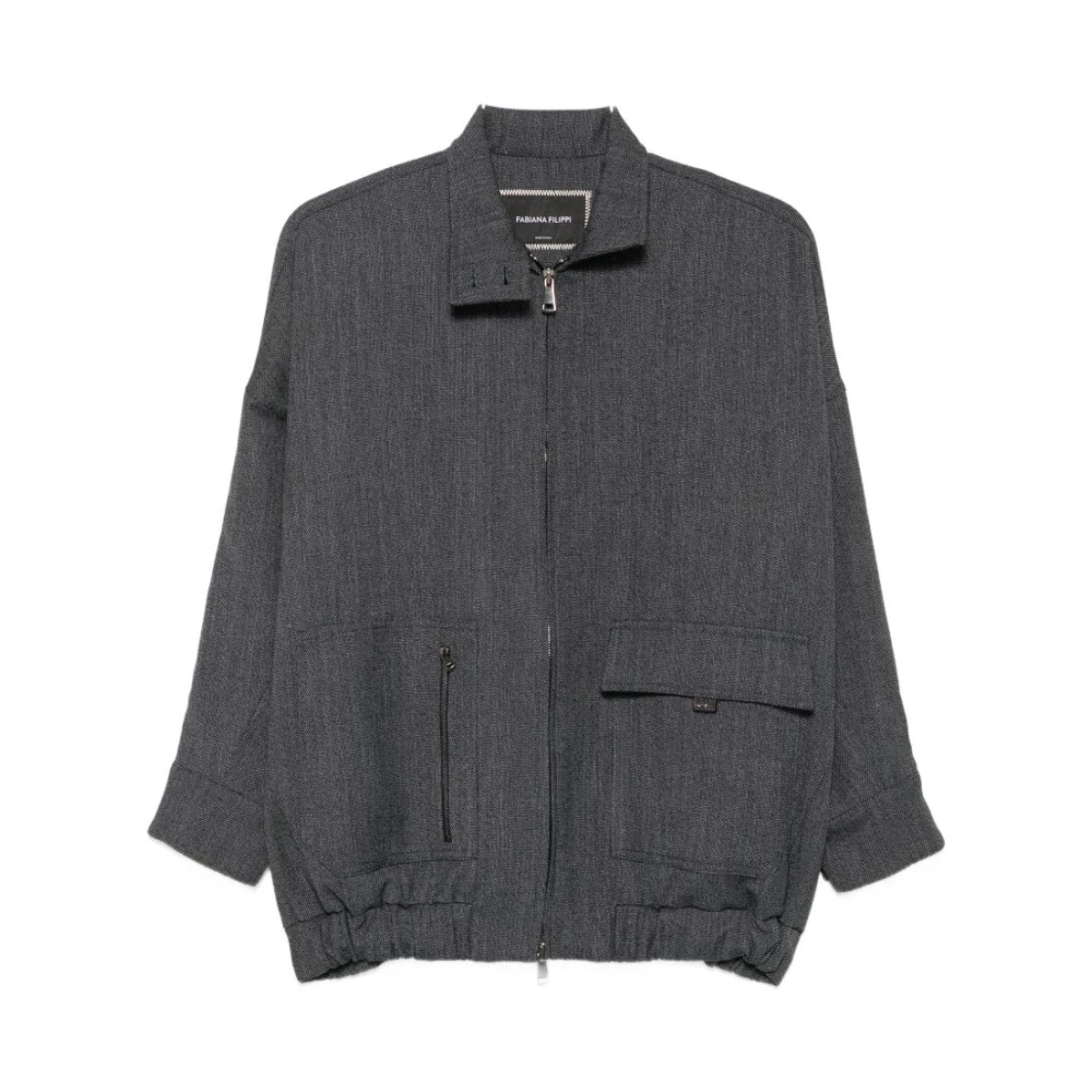 Fabiana Filippi Gray Coats - Female - Light Jackets - Xs - Jackets