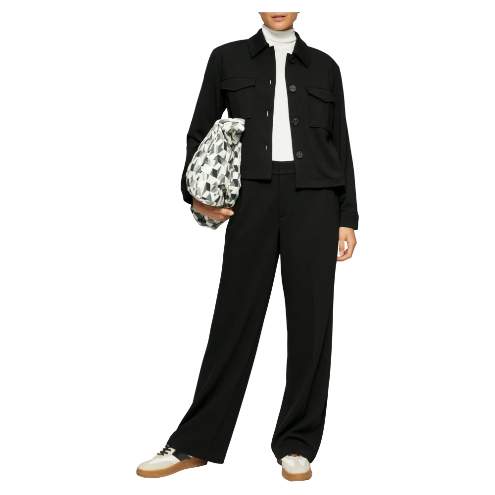 s.Oliver Relaxed Fit Gestreepte Jersey Jas Black Dames