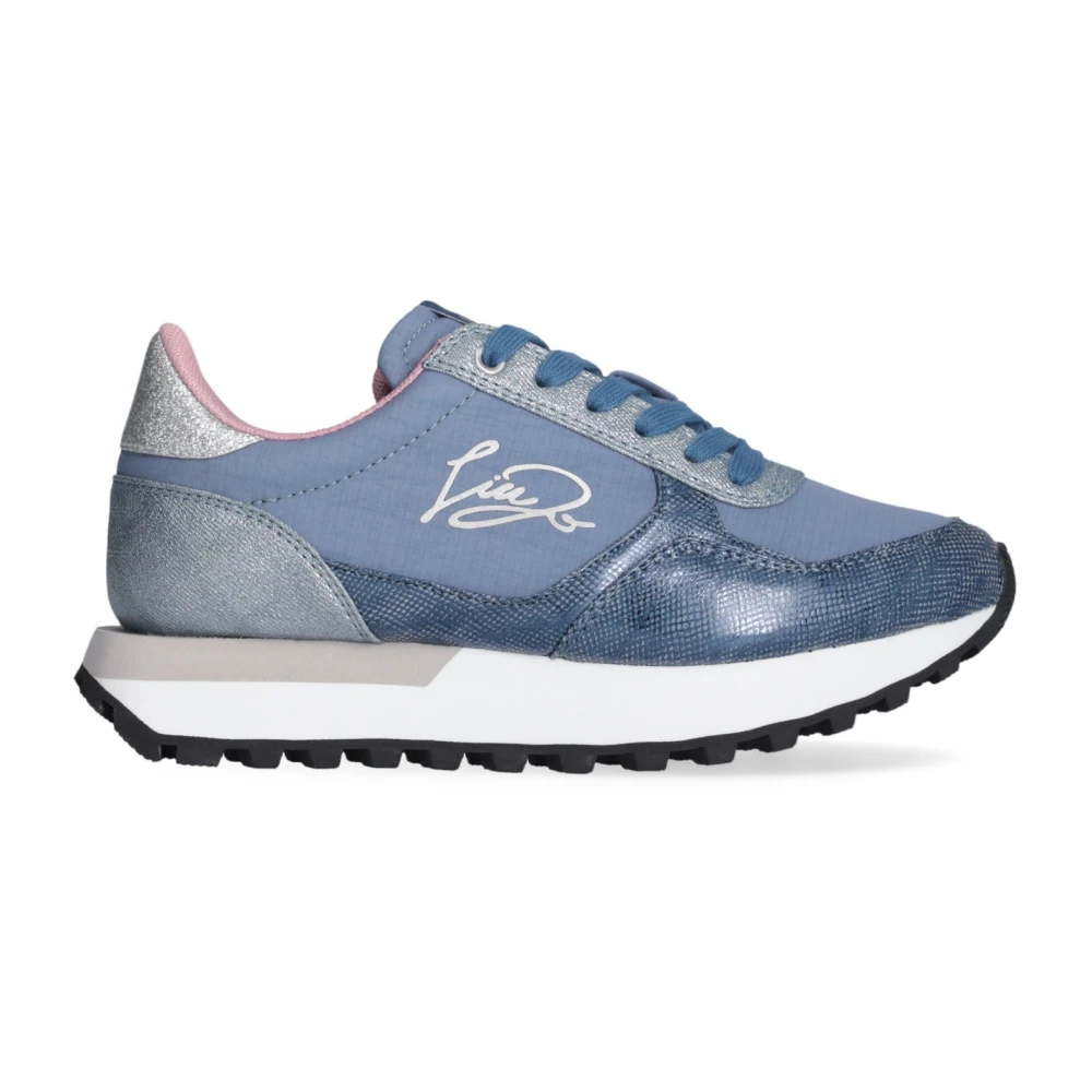 Liu Jo Blå Tyg Och Syntetiska Sneakers