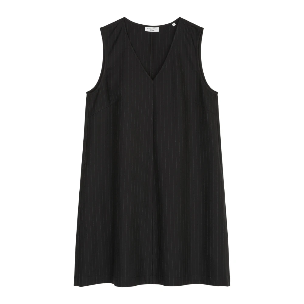 Marc O'Polo Pinstripe jurk regular Black Dames