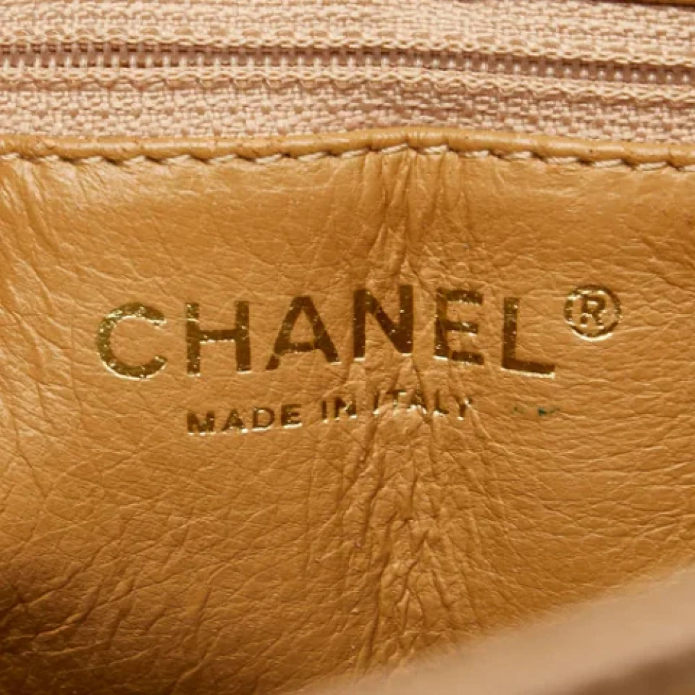 Chanel Vintage Pre-owned Leather handbags Beige Dames
