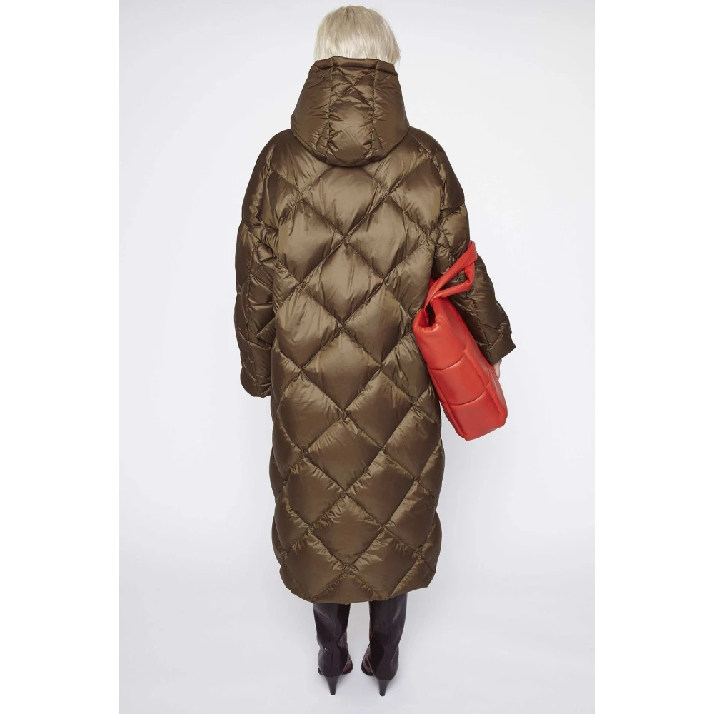 Stand Studio Diamant Gewatteerde Hooded Winterjas Green Dames