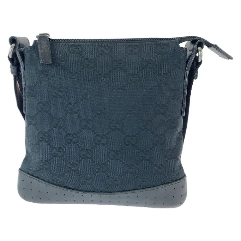 Gucci Vintage Pre-owned Canvas crossbody-bags Black Dames