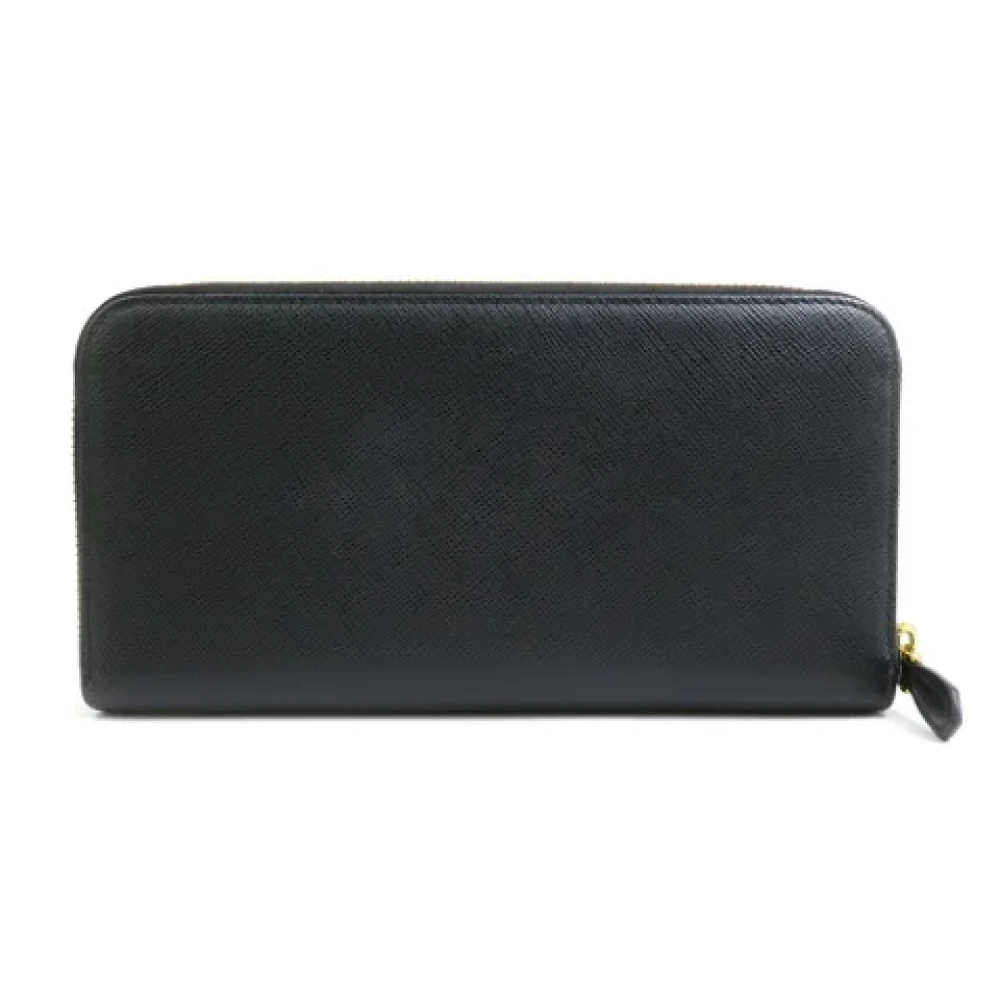 Prada Vintage Pre-owned Leather wallets Black Dames