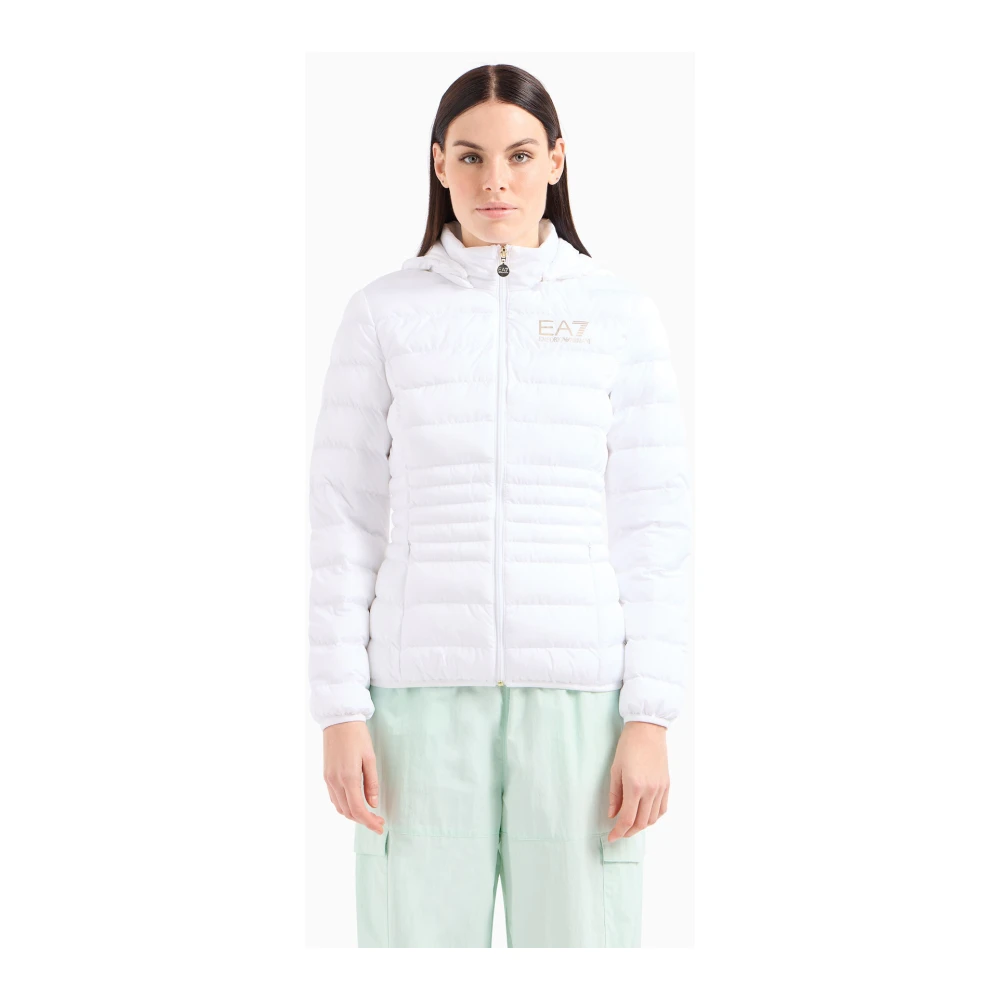 Emporio Armani EA7 Stijlvolle Jas voor Mannen White Dames