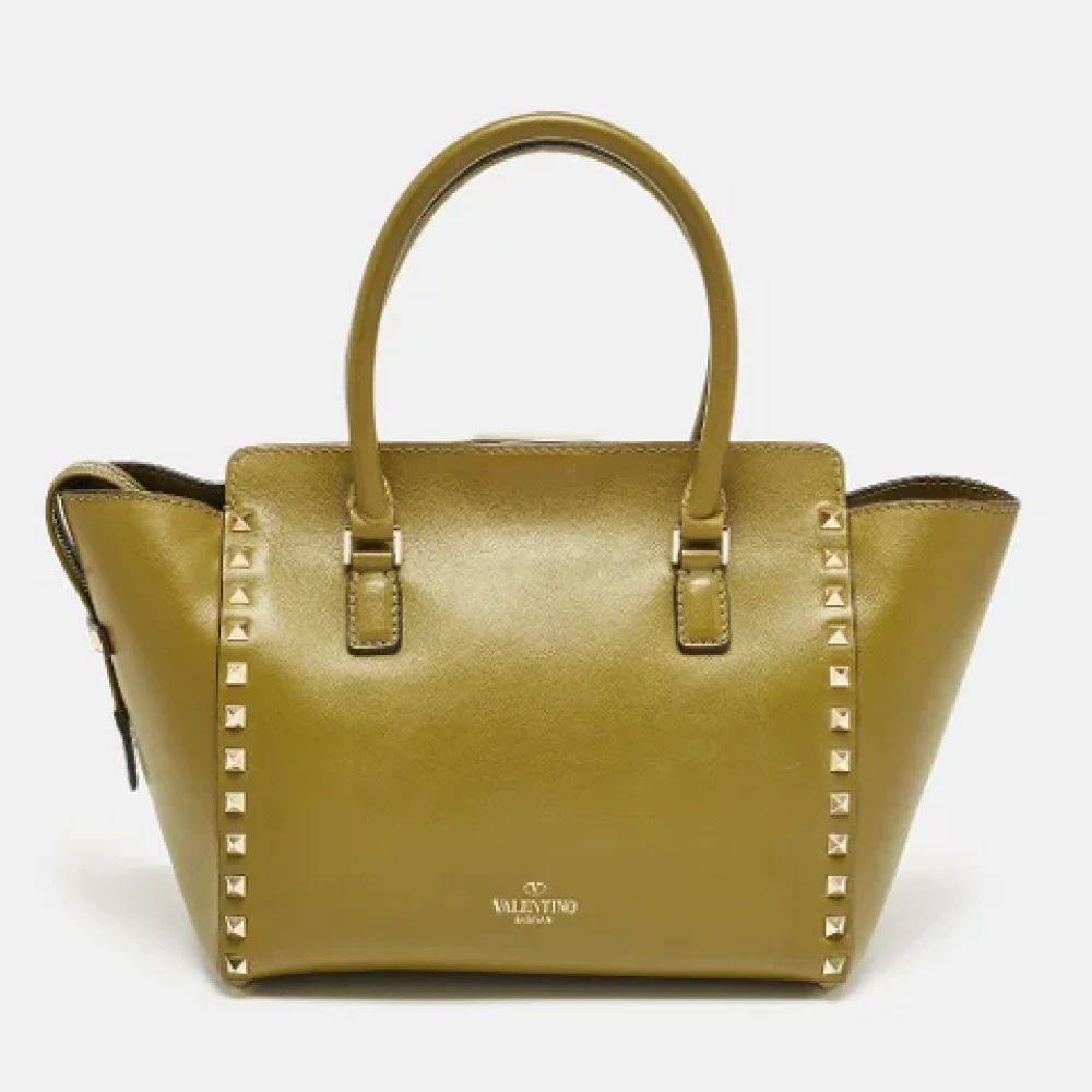 Valentino Vintage Pre-owned Leather totes Green Dames