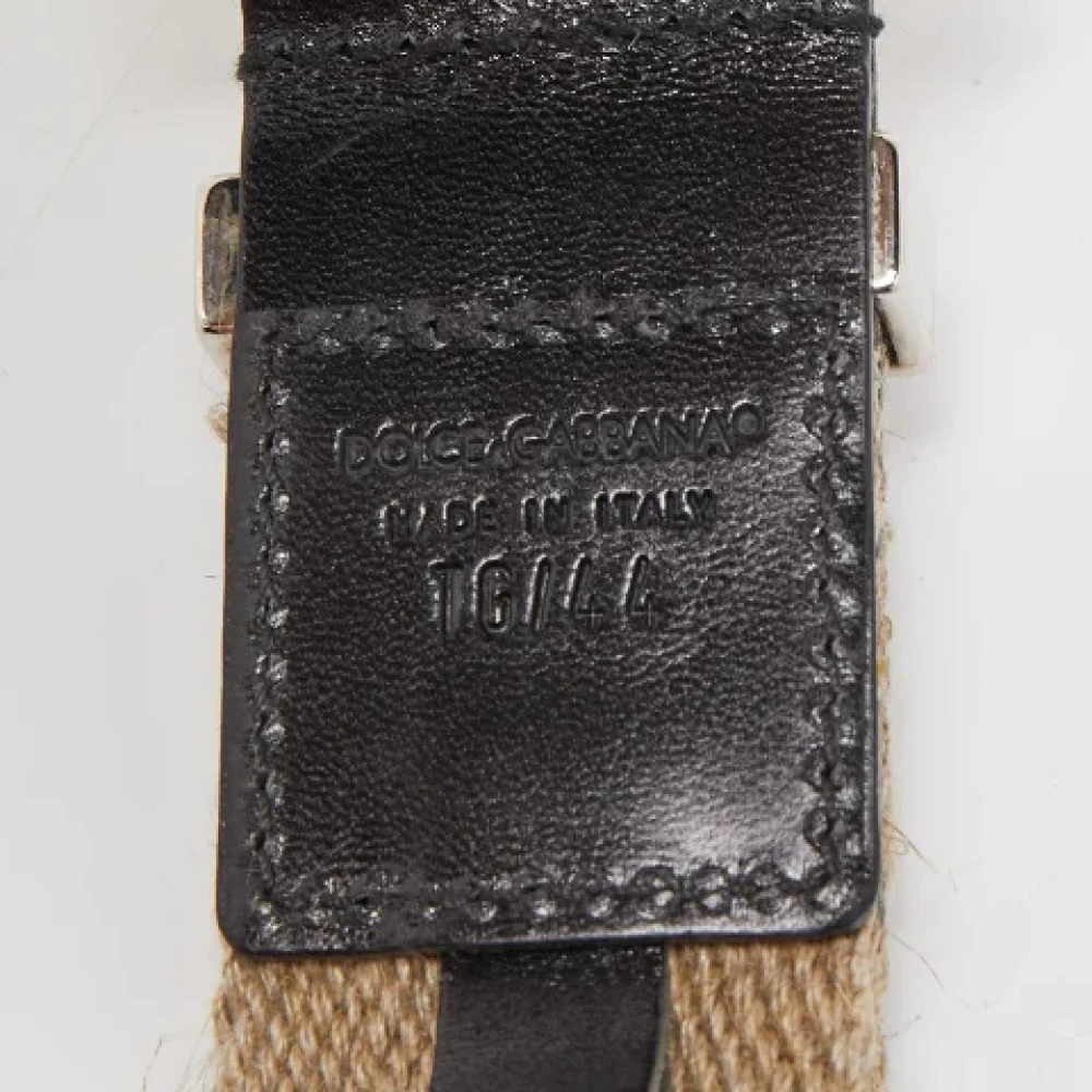 Dolce & Gabbana Pre-owned Leather belts Beige Dames