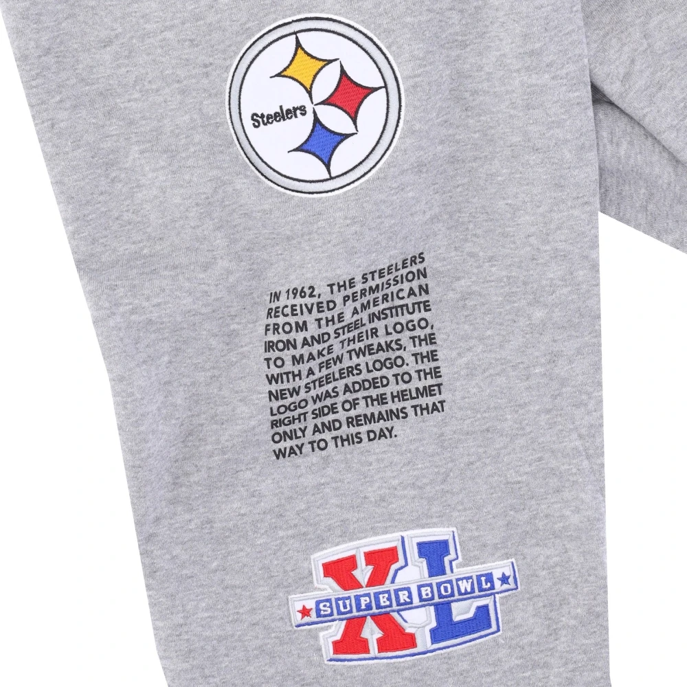 Mitchell & Ness Pittsburgh Steelers Fleece Trainingsbroek Gray Heren