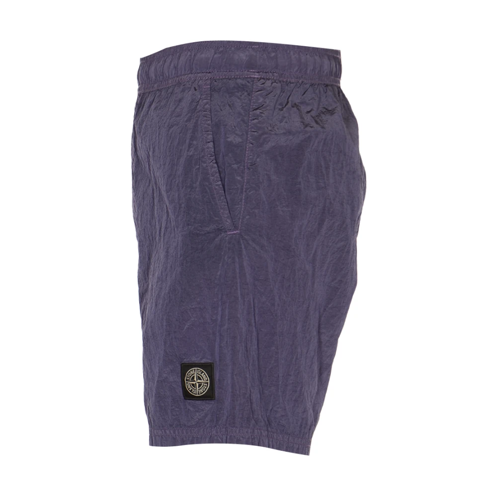 Stone Island Stijlvolle Shorts Purple Heren