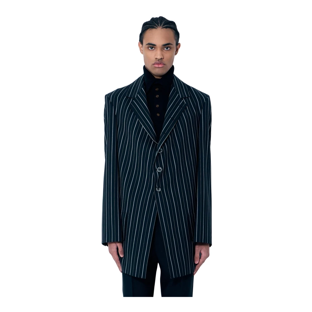 Vivienne Westwood Men's Black Pinstripe Tailored Blazer