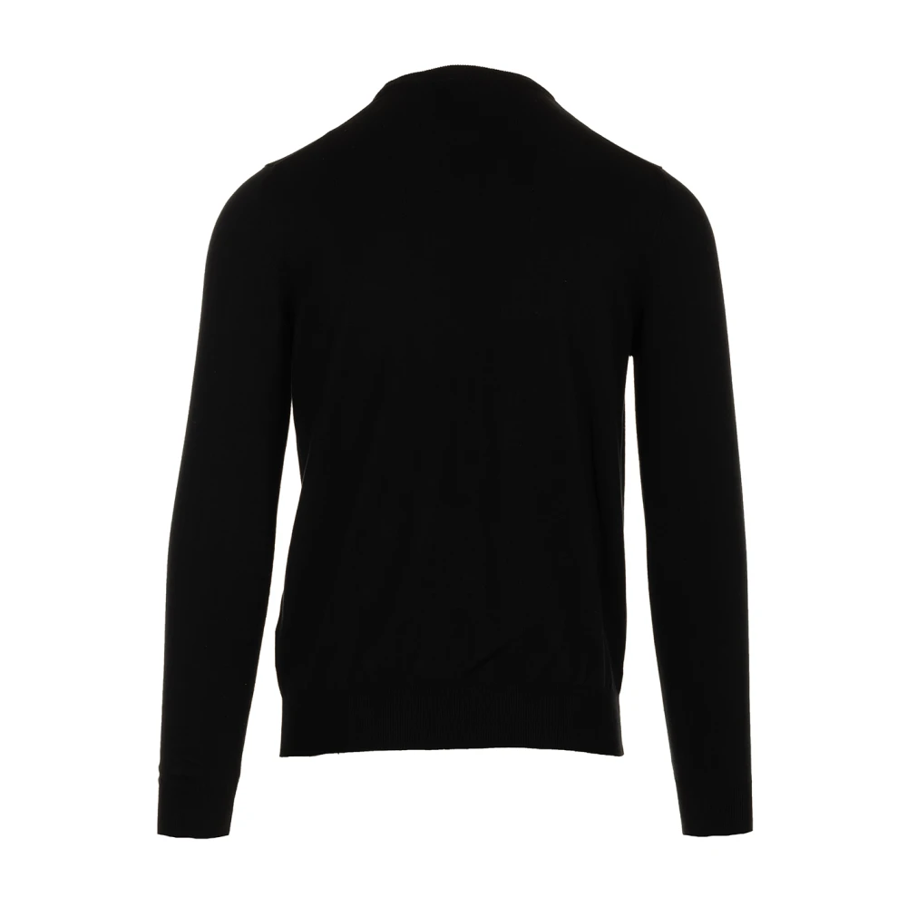 Alpha Studio Zwarte Sweater Girocollo ML Black Heren
