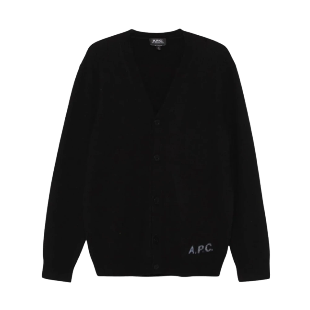 A.p.c. Zwarte Kenny Cardigan Black Heren