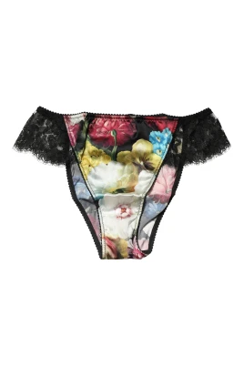 Floral Lace Mid Waist Brief