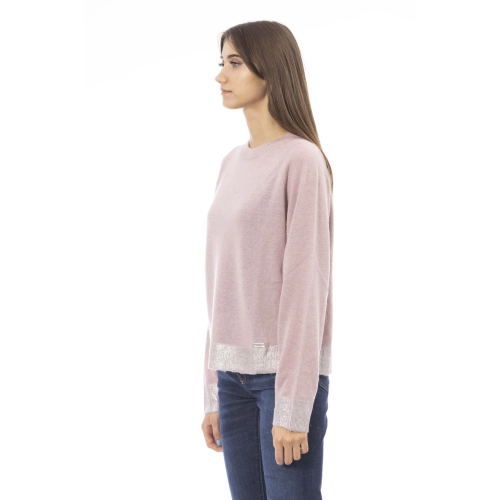 Baldinini Trendy Langemouw Gebreide Top Pink Dames