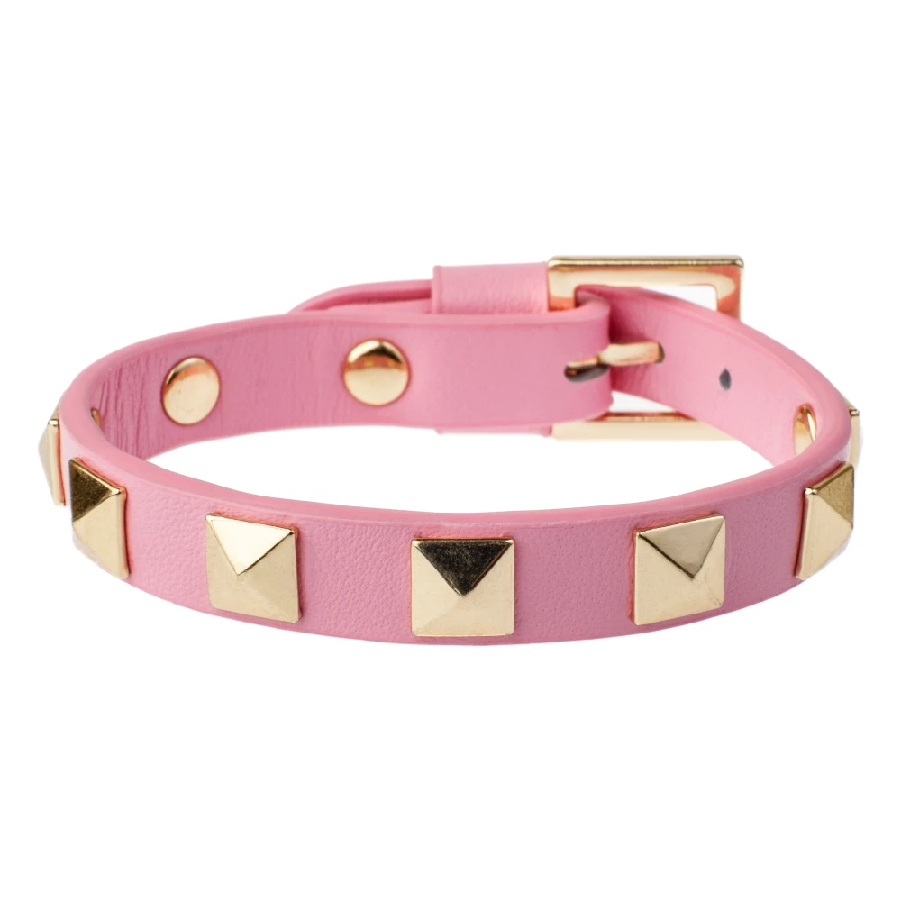 Skinn Stud Armbånd Bubblegum Rosa